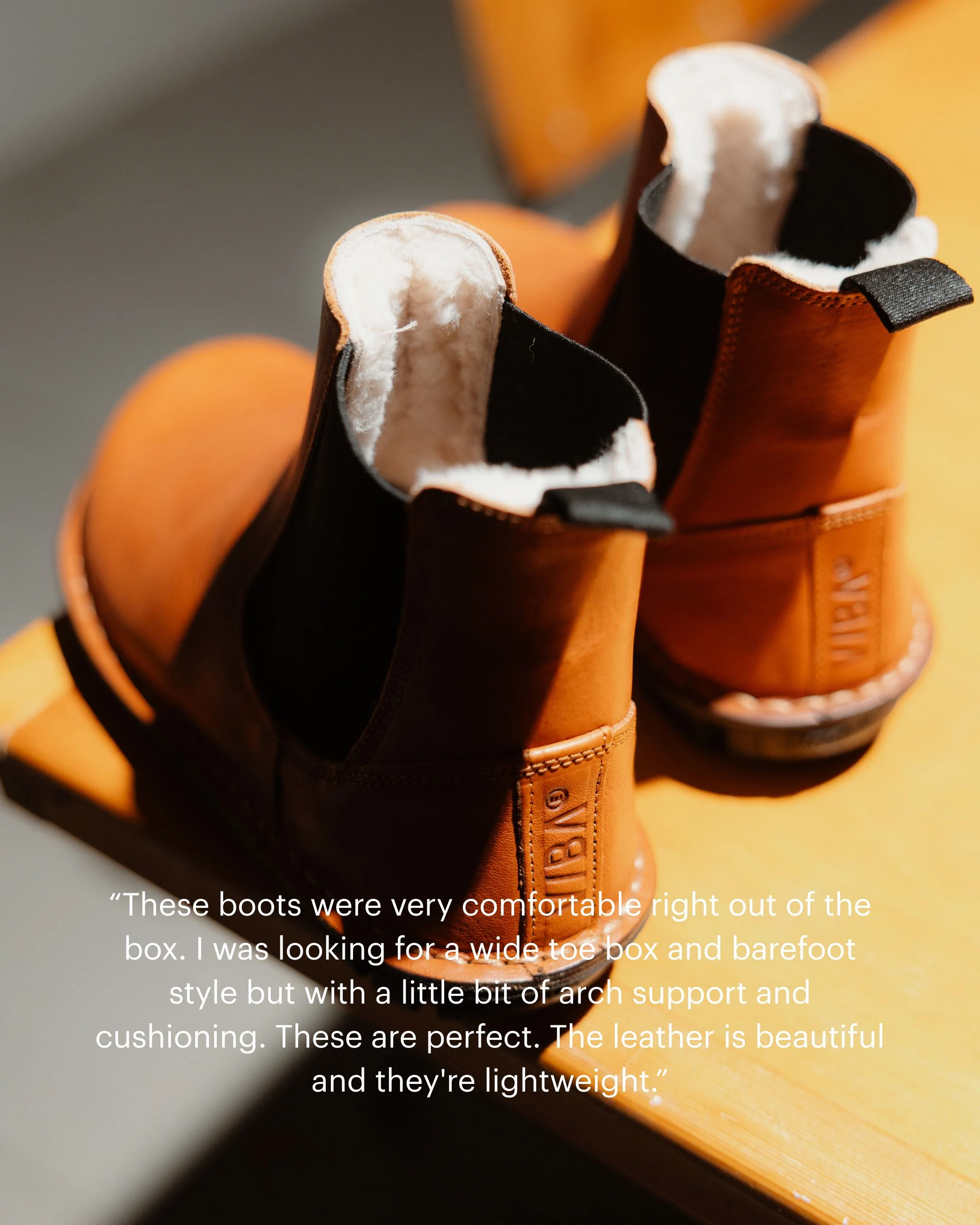 HELSINKI Leather Cognac Brown Shearling - Image 9