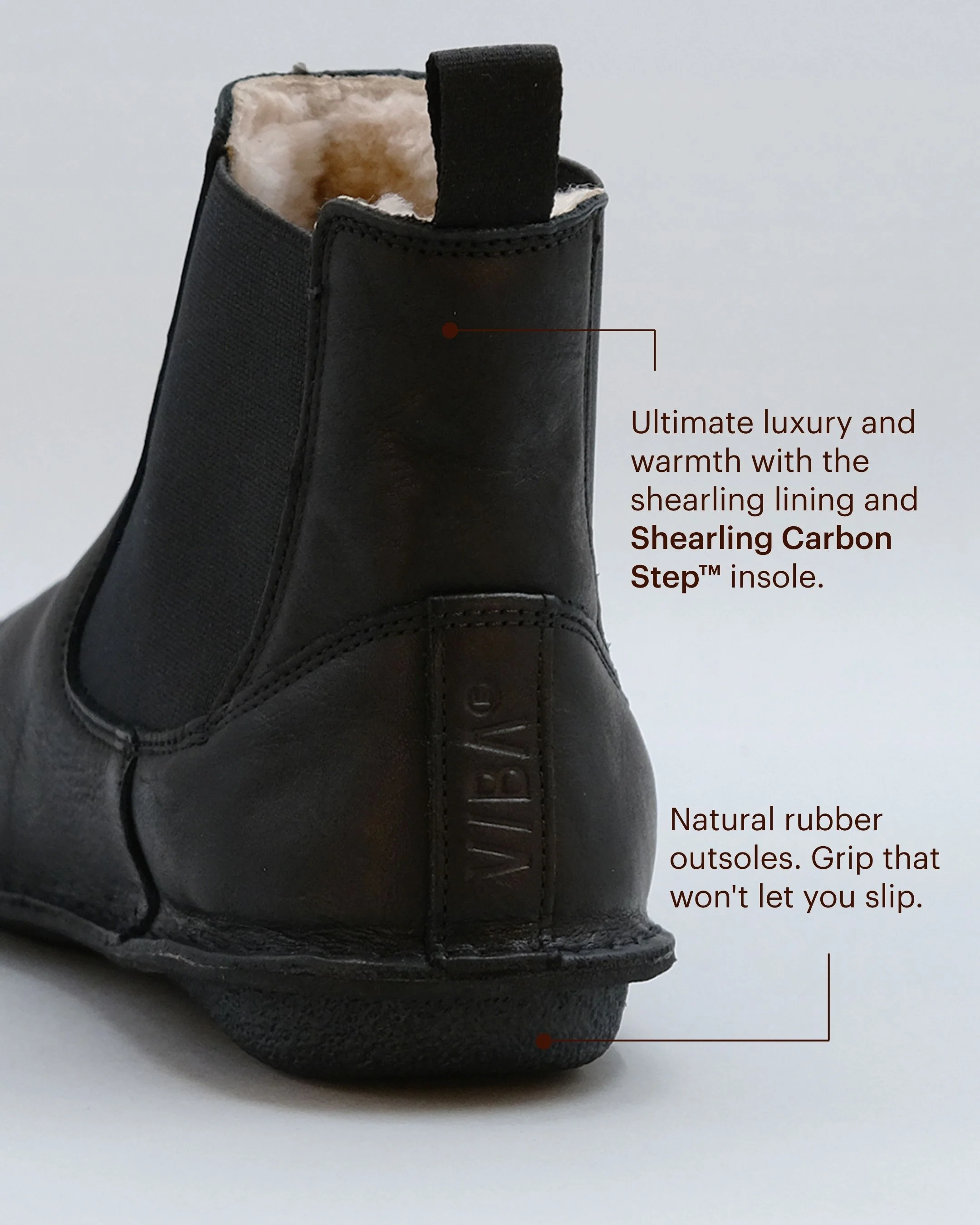 HELSINKI Leather Preto Black Shearling - Image 5