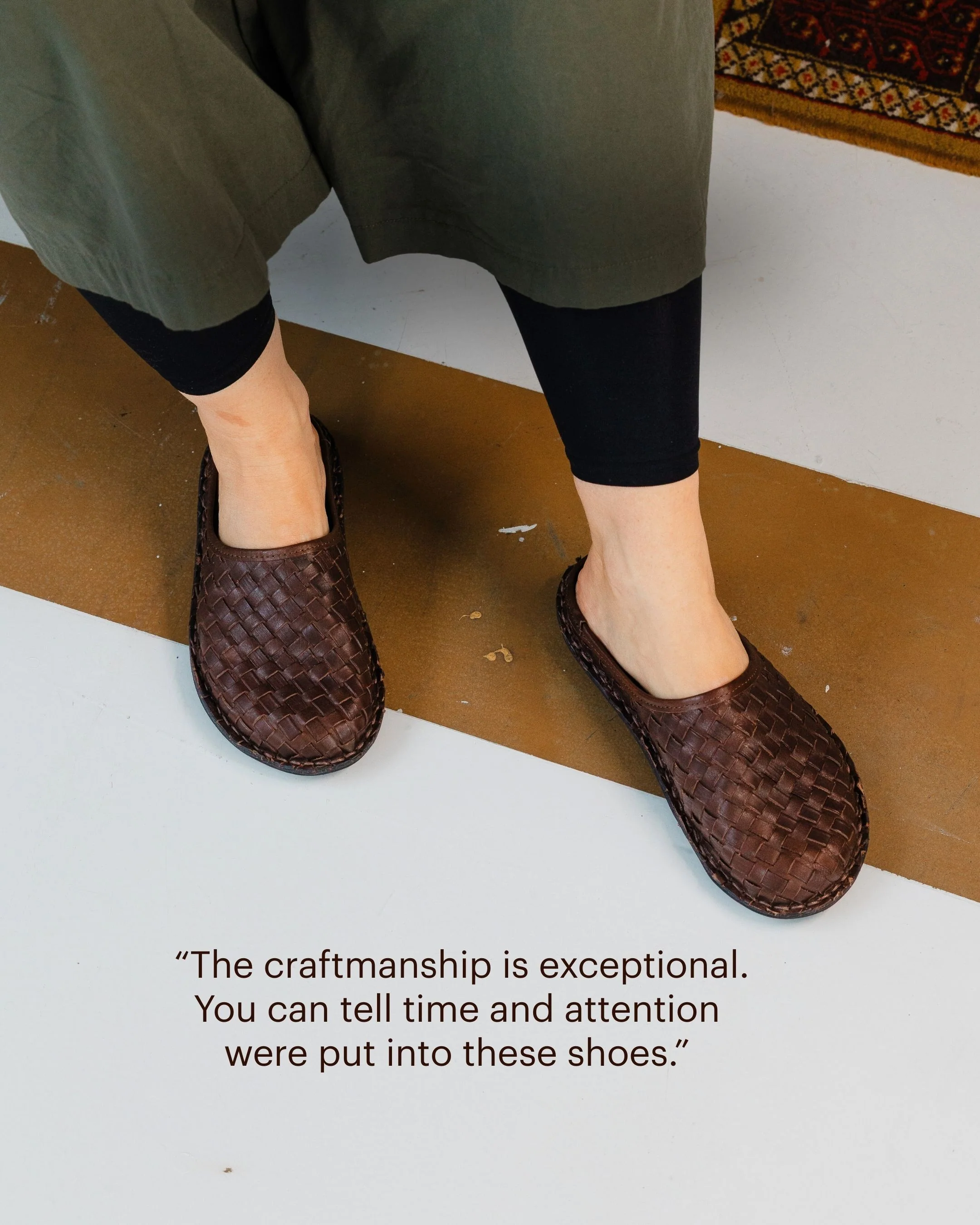 ROMA Woven Leather Cocoa Brown - Image 13