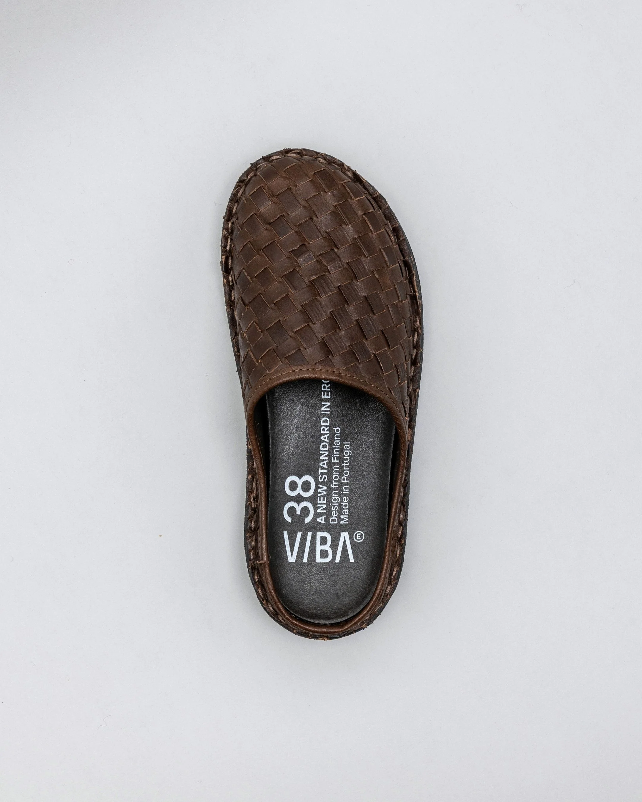 ROMA Woven Leather Cocoa Brown - Image 3