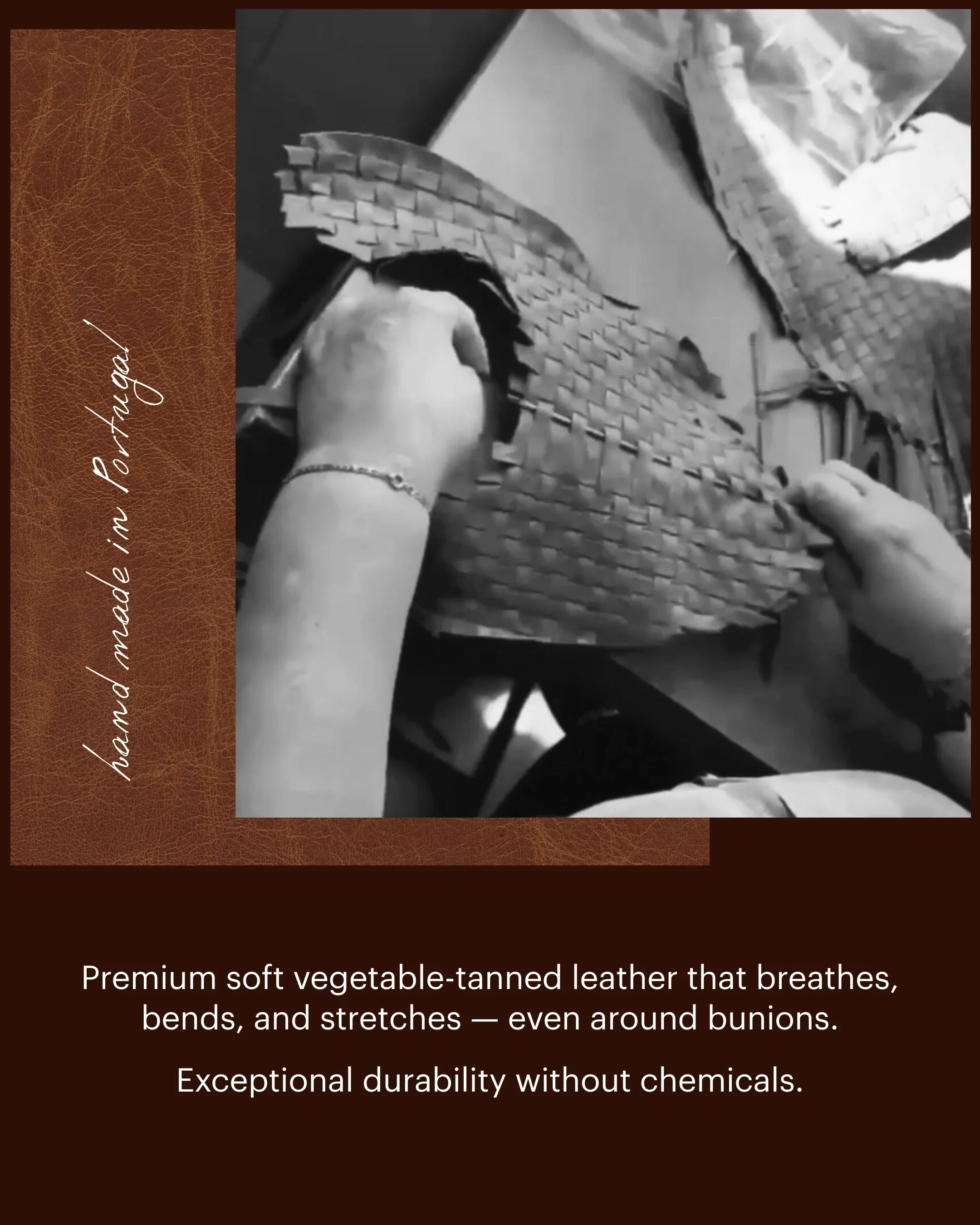 ROMA Woven Leather Cocoa Brown - Image 8