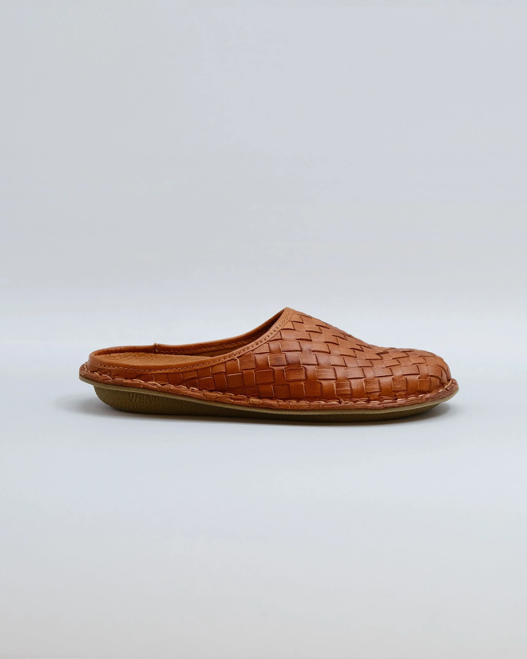 ROMA Woven Leather Cognac Brown - Image 4