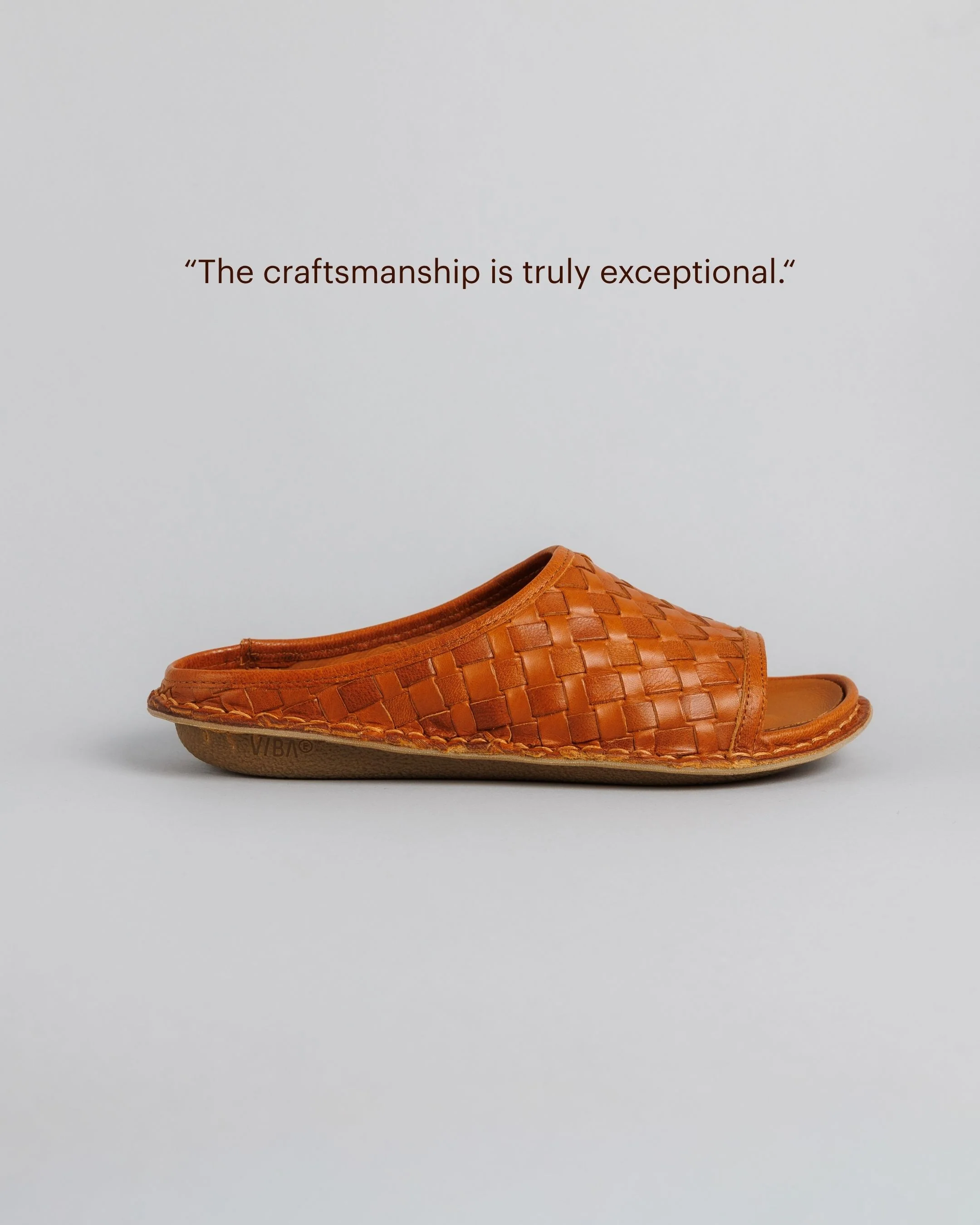 SAINT TROPEZ Woven Leather Cognac Brown - Image 4