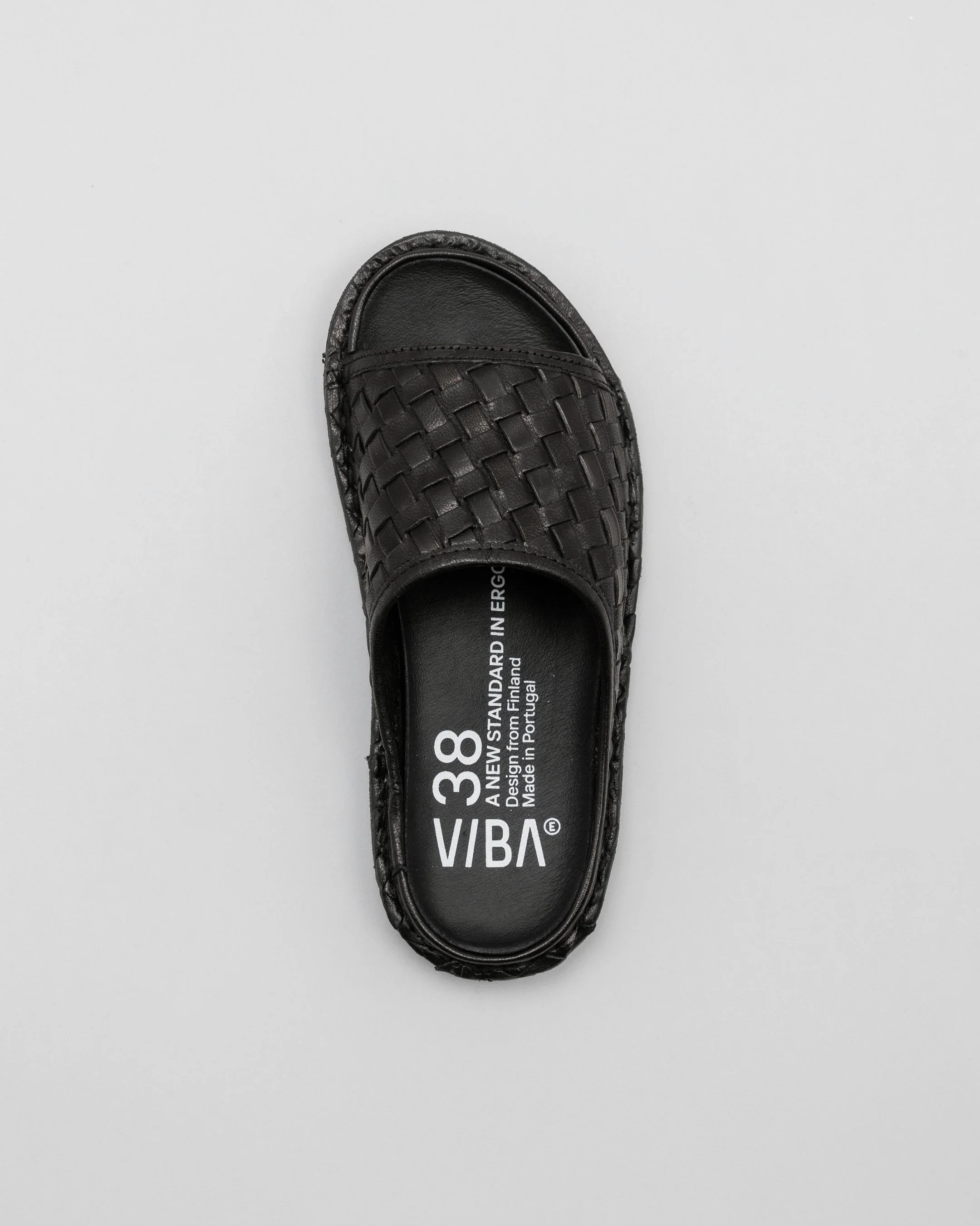 SAINT TROPEZ Woven Leather Preto Black - Image 3